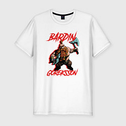 Футболка slim-fit Bardin Goreksson - Warhammer Vermintide, цвет: белый