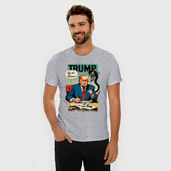 Футболка slim-fit Trump - we are Venom meme, цвет: меланж — фото 2