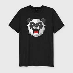 Футболка slim-fit Angry panda, цвет: черный