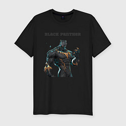 Футболка slim-fit Black Panther marvel rivals, цвет: черный