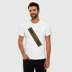 Футболка slim-fit Шеврон: дедушка, цвет: белый — фото 2