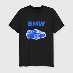 Футболка slim-fit Blue bmw, цвет: черный