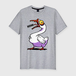 Футболка slim-fit Гусь - кряк, цвет: меланж