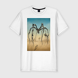 Футболка slim-fit Паук Дали и Буржуа цвет, цвет: белый