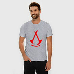 Футболка slim-fit Assassins creed - shadows logotype, цвет: меланж — фото 2