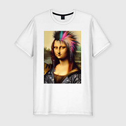 Футболка slim-fit Mona Lisa - punks not dead, цвет: белый