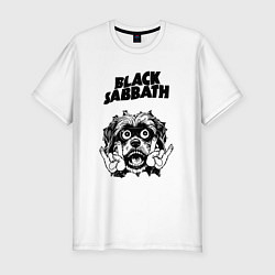 Футболка slim-fit Black Sabbath - rock dog, цвет: белый