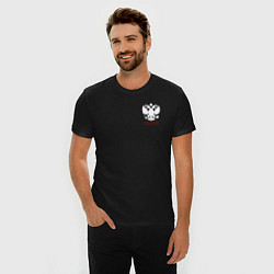 Футболка slim-fit Моя земля - мои правила с гербом, цвет: черный — фото 2