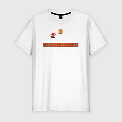 Футболка slim-fit Mario 8 bit, цвет: белый