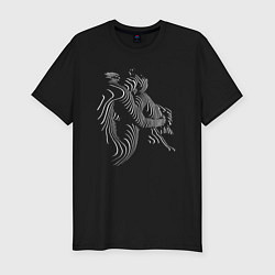 Футболка slim-fit Оп-арт ню, цвет: черный