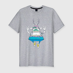 Футболка slim-fit Выход в астрал, цвет: меланж