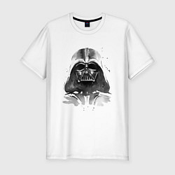 Футболка slim-fit Дарт вейдер акварель, цвет: белый