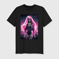 Футболка slim-fit Sexy Barbie - ai art, цвет: черный
