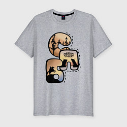 Футболка slim-fit Наследила в Питере, цвет: меланж
