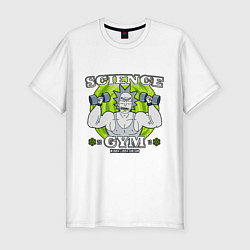 Футболка slim-fit Рик - научный жим, цвет: белый
