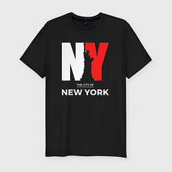 Футболка slim-fit The city of New York, цвет: черный