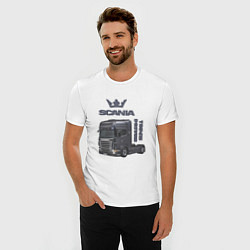 Футболка slim-fit Скания truck driver, цвет: белый — фото 2