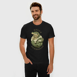 Футболка slim-fit Crocodile bodybuilder, цвет: черный — фото 2