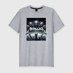 Футболка slim-fit Thrash metal - Metallica, цвет: меланж