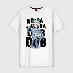 Футболка slim-fit Рик и Бендер, цвет: белый