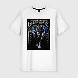 Футболка slim-fit Metallica thrash metal style - wolf, цвет: белый