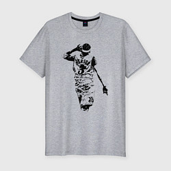 Футболка slim-fit Allen Iverson NBA, цвет: меланж