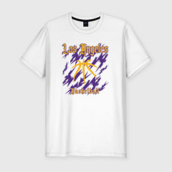 Футболка slim-fit Basketball Lakers, цвет: белый