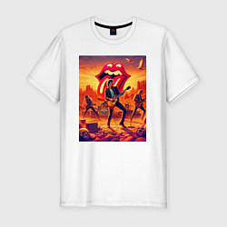 Футболка slim-fit Rolling Stones - outdoor performance, цвет: белый