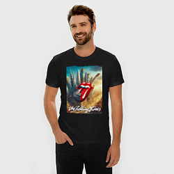 Футболка slim-fit Rolling Stones - logo-guitar, цвет: черный — фото 2