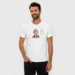 Футболка slim-fit Ванпанчмен ок, цвет: белый — фото 2