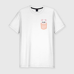 Футболка slim-fit Jiniret in pocket, цвет: белый