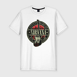 Футболка slim-fit Нирвана гранж, цвет: белый