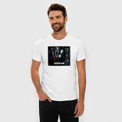 Футболка slim-fit Крик с телефоном, цвет: белый — фото 2