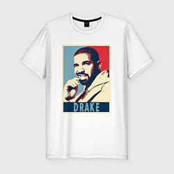 Футболка slim-fit Drake obey, цвет: белый