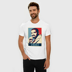 Футболка slim-fit Drake obey, цвет: белый — фото 2