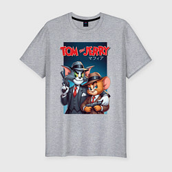 Футболка slim-fit Tom and Jerry - gangsters, цвет: меланж