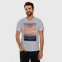 Футболка slim-fit Favorite city с городским пейзажем, цвет: меланж — фото 2