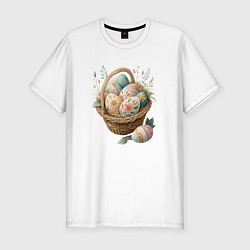 Футболка slim-fit Пасха, цвет: белый