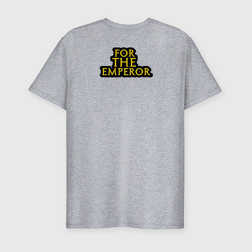 Мужская slim-футболка За императора Warhammer 40k / Меланж – фото 2