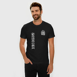 Футболка slim-fit Символ волчья лапа - живи свободно, цвет: черный — фото 2