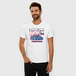 Футболка slim-fit Street racing, цвет: белый — фото 2