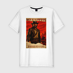 Футболка slim-fit Red dead redemtion постер, цвет: белый