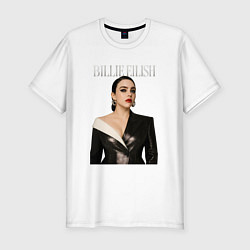 Футболка slim-fit Билли Айлиш в черном костюме, цвет: белый