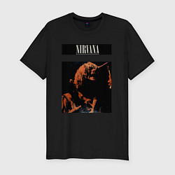 Футболка slim-fit Кобейн нирвана, цвет: черный