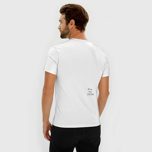Мужская slim-футболка Художниик друзья / Белый – фото 4