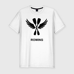 Мужская slim-футболка Гребные крылья весел