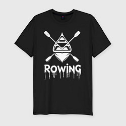 Мужская slim-футболка Гребля граффити