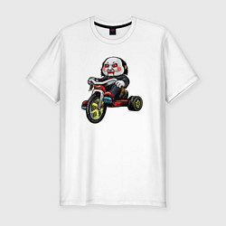Футболка slim-fit Пила на велосипеде, цвет: белый