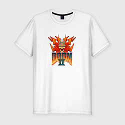 Футболка slim-fit Doom2 logo, цвет: белый
