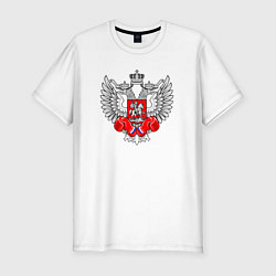 Футболка slim-fit Федерация бокса России - логотип, цвет: белый